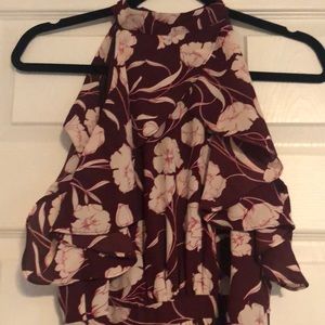 Floral Halter Cocktail Dress